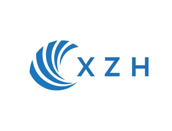 Xzh Letter Logo Design White Background Xzh Creative Circle Letter — ストックベクタ