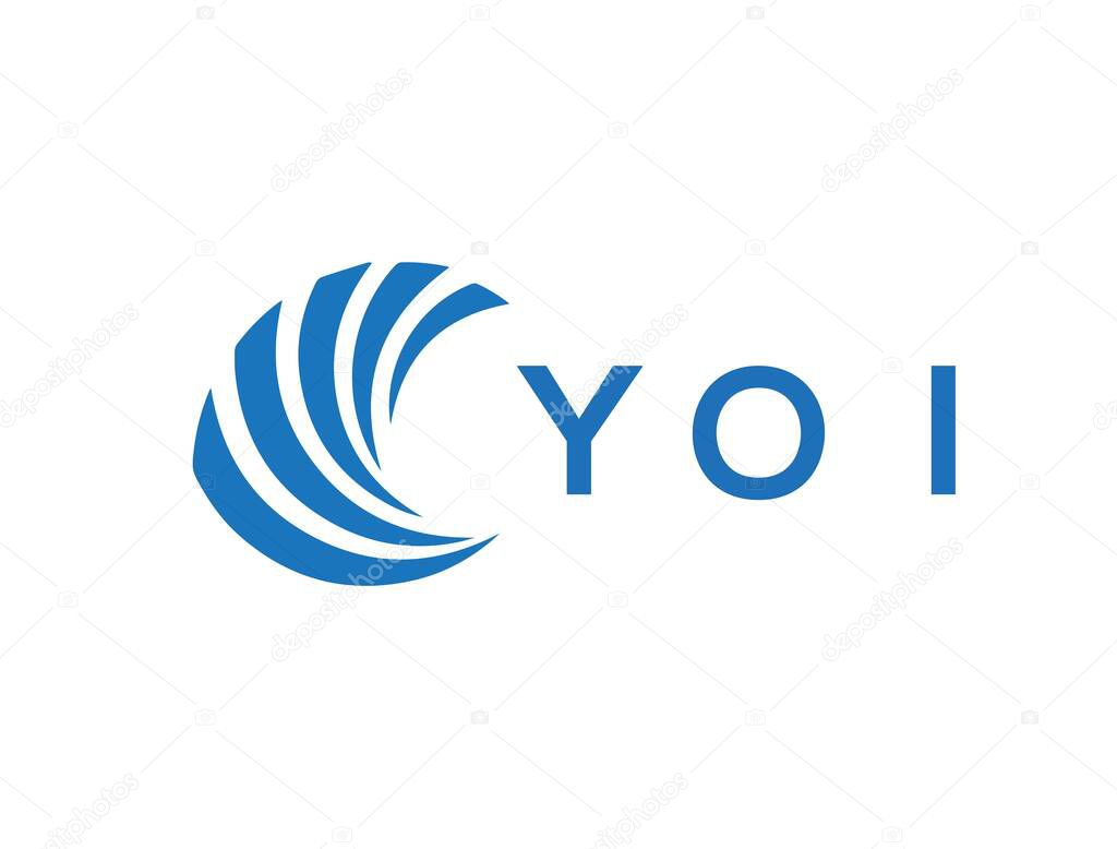 YOI letter logo design on white background. YOI creative circle letter logo concept. YOI letter design.