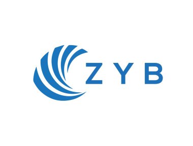 ZYB letter logo design on white background. ZYB creative circle letter logo concept. ZYB letter design.