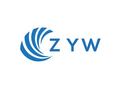 ZYW letter logo design on white background. ZYW creative circle letter logo concept. ZYW letter design.