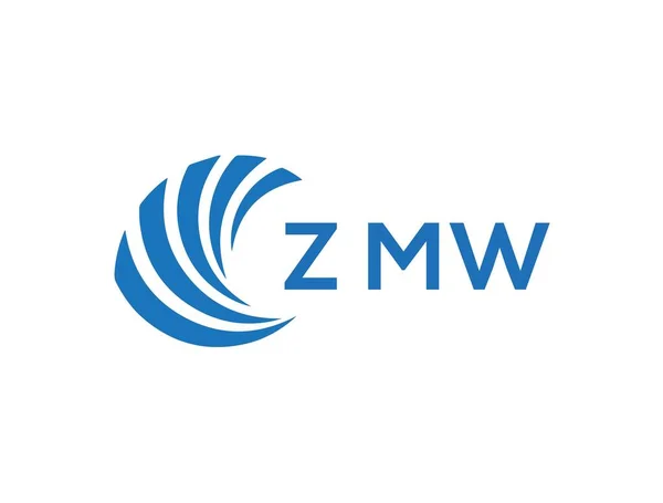 Zmw Letter Logo Design White Background Zmw Creative Circle Letter — 图库矢量图片