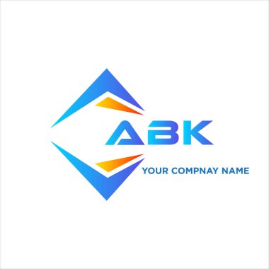 ABK soyut teknoloji logo tasarımı beyaz arka planda. ABK yaratıcı harflerin baş harfleri logo kavramı.