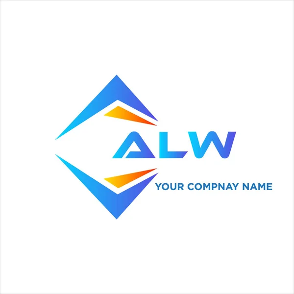 Alw Abstract Technology Logo Design White Background Alw Creative Initials — Stock Vector