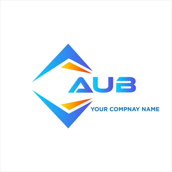 Diseño Logotipo Tecnología Abstracta Aub Sobre Fondo Blanco Aub Iniciales — Vector de stock