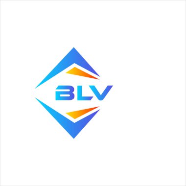 Beyaz arka planda BLV soyut teknoloji logosu tasarımı. BLV yaratıcı harflerin baş harfleri logo kavramı.