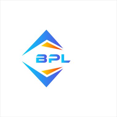 Beyaz arka planda BPL soyut teknoloji logosu tasarımı. BPL yaratıcı harf logosu kavramı.