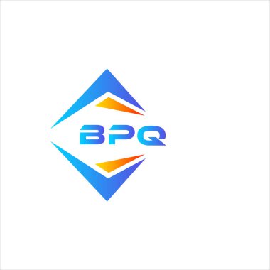 Beyaz arka planda BPQ soyut teknoloji logosu tasarımı. BPQ yaratıcı harflerin baş harfleri logo kavramı.