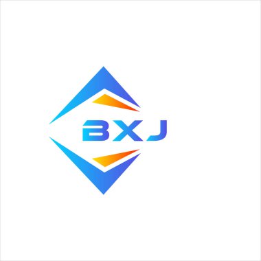 Beyaz arka planda BXJ soyut teknoloji logosu tasarımı. BXJ yaratıcı harflerin baş harfleri logo kavramı.