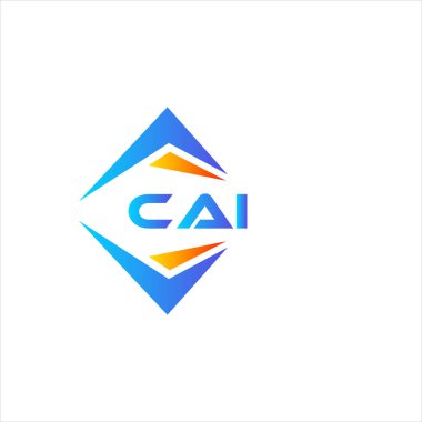 Beyaz arka planda CAI soyut teknoloji logosu tasarımı. CAI yaratıcı harf logosu kavramı.