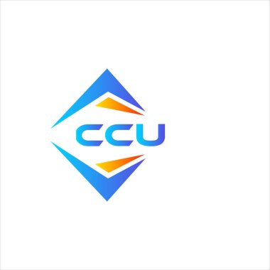 CCU soyut teknoloji logosu tasarımı beyaz arka planda. CCU yaratıcı harflerin baş harfleri logo kavramı.