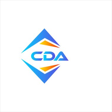 Beyaz arka planda CDA soyut teknoloji logosu tasarımı. CDA yaratıcı harf logosu kavramı.