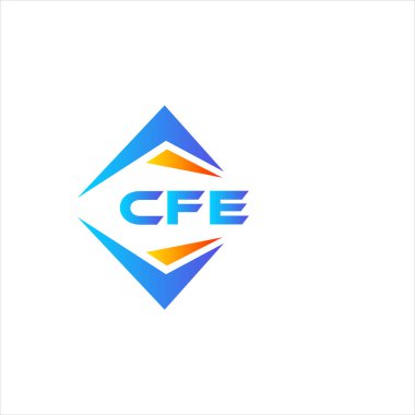 Beyaz arka planda CFE soyut teknoloji logosu tasarımı. CFE yaratıcı harflerin baş harfleri logo kavramı.