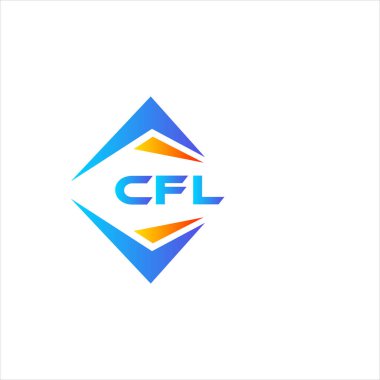 Beyaz arka planda CFL soyut teknoloji logosu tasarımı. CFL yaratıcı harflerin baş harfleri logo kavramı.