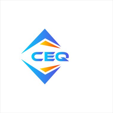 Beyaz arka planda CEQ soyut teknoloji logosu tasarımı. CEQ yaratıcı harflerin baş harfleri logo kavramı.