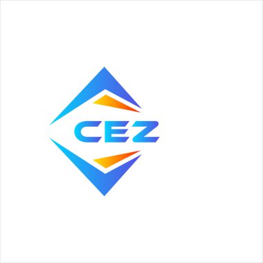 CEZ, beyaz arka planda soyut teknoloji logosu tasarımı. CEZ yaratıcı harf logosu kavramı.