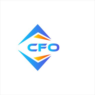 Beyaz arka planda CFO teknolojisi logosu tasarımı. CFO yaratıcı harf logosu kavramı.