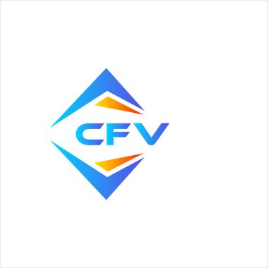 Beyaz arka planda CFV soyut teknoloji logosu tasarımı. CFV yaratıcı harflerin baş harfleri logo kavramı.
