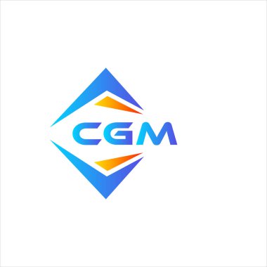 Beyaz arka planda CGM soyut teknoloji logosu tasarımı. CGM yaratıcı harf logosu kavramı.