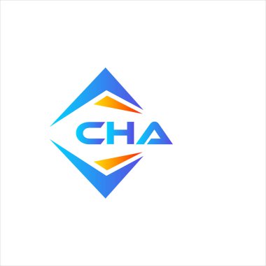 Beyaz arka planda CHA soyut teknoloji logosu tasarımı. CHA yaratıcı harflerin baş harfleri logo kavramı.