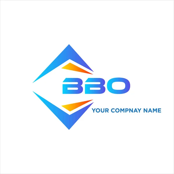 Bbo Technologie Abstraite Logo Design Sur Fond Blanc Bbo Initiales — Image vectorielle