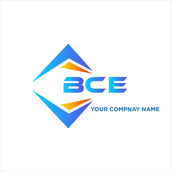 Bce Abstract Technology Logo Design White Background Bce Creative Initials — Stock Vector