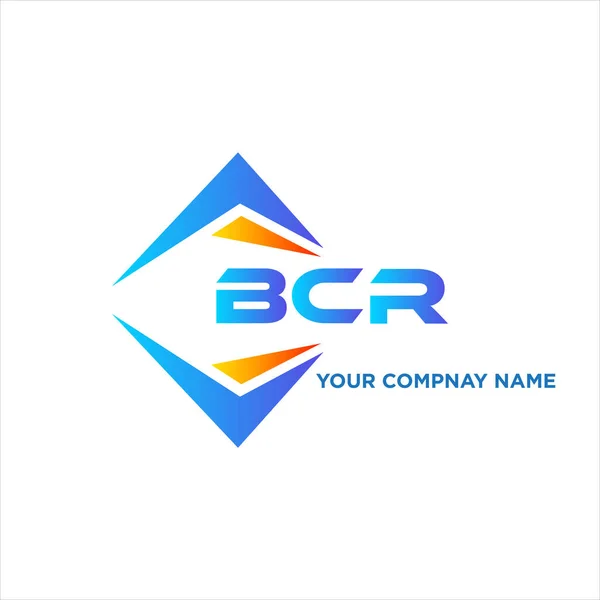 Desain Logo Teknologi Abstrak Bcr Pada Latar Belakang Putih Konsep - Stok Vektor