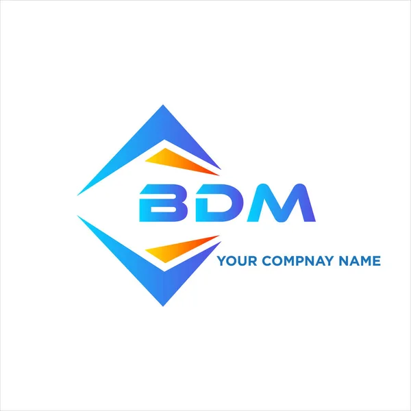 Bdm Abstract Technology Logo Design White Background Bdm Creative Initials — Stock Vector