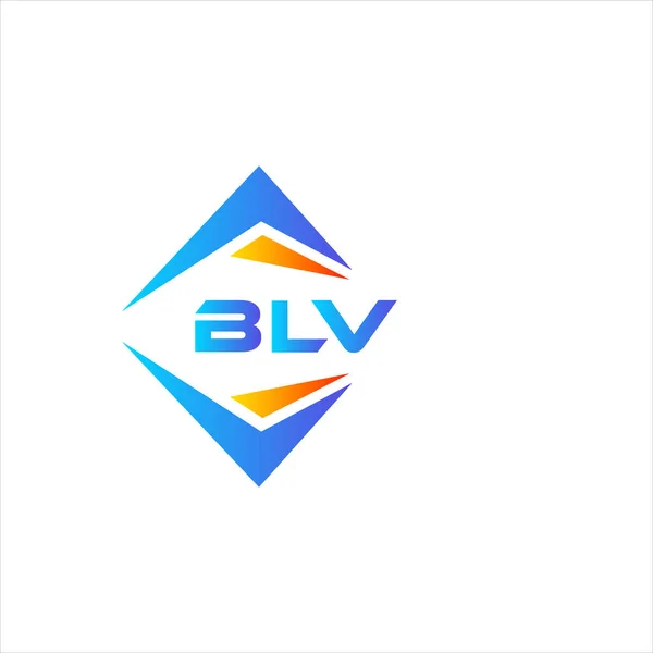 Beyaz arka planda BLV soyut teknoloji logosu tasarımı. BLV yaratıcı harflerin baş harfleri logo kavramı.