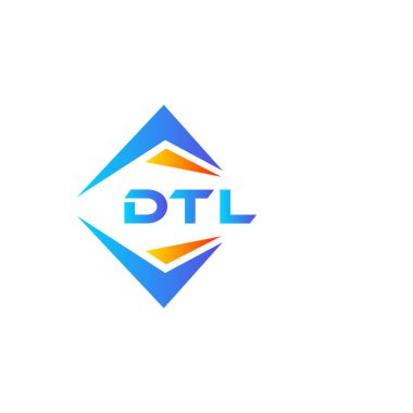 Beyaz arka planda DTL soyut teknoloji logo tasarımı. DTL yaratıcı harf logosu kavramı.