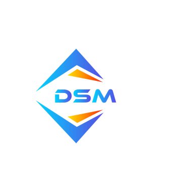 Beyaz arka planda DSM soyut teknoloji logosu tasarımı. DSM yaratıcı harflerin baş harfleri logo kavramı.