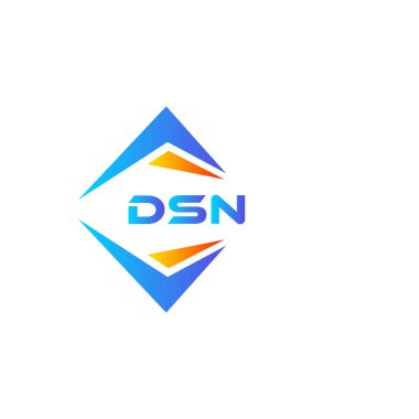 Beyaz arka planda DSN soyut teknoloji logosu tasarımı. DSN yaratıcı harf logosu kavramı.