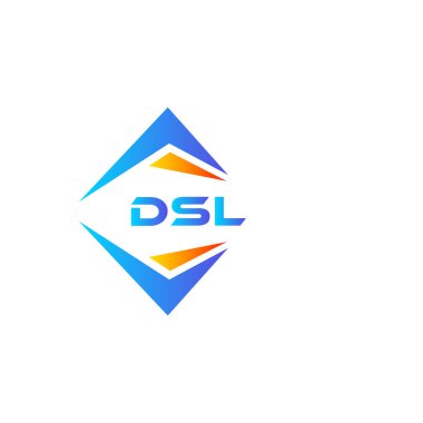 Beyaz arka planda DSL soyut teknoloji logosu tasarımı. DSL yaratıcı harflerin baş harfleri logo kavramı.