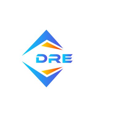 Beyaz arka planda DRE soyut teknoloji logo tasarımı. DRE yaratıcı harf logosu kavramı.