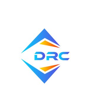 Beyaz arka planda DRC soyut teknoloji logosu tasarımı. DRC yaratıcı harf logosu kavramı.