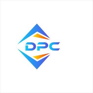 Beyaz arka planda DPC soyut teknoloji logosu tasarımı. DPC yaratıcı harf logosu kavramı.