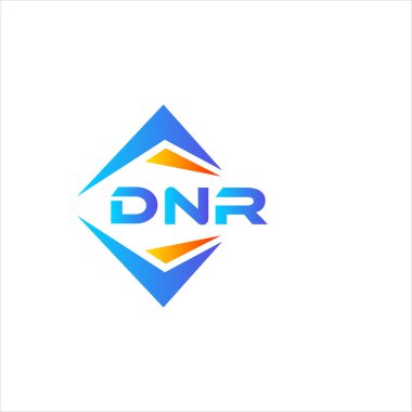 Beyaz arka planda DNR soyut teknoloji logosu tasarımı. DNR yaratıcı harf logosu kavramı.