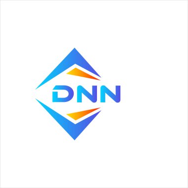 Beyaz arka planda DNN soyut teknoloji logosu tasarımı. DNN yaratıcı harflerin baş harfleri logo kavramı.