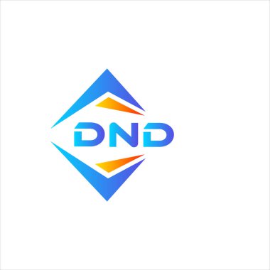 Beyaz arka planda DND soyut teknoloji logosu tasarımı. DND yaratıcı harflerin baş harfleri logo kavramı.