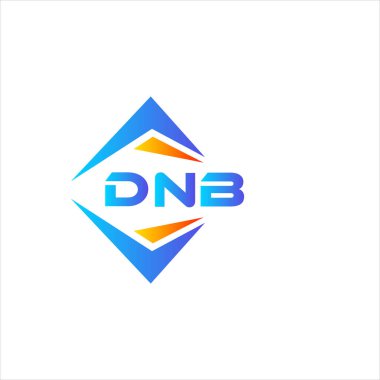 Beyaz arka planda DNB soyut teknoloji logosu tasarımı. DNB yaratıcı harf logosu kavramı.