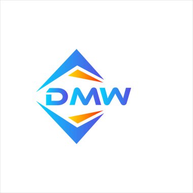 Beyaz arka planda DMW soyut teknoloji logosu tasarımı. DMW yaratıcı harflerin baş harfleri logo kavramı.