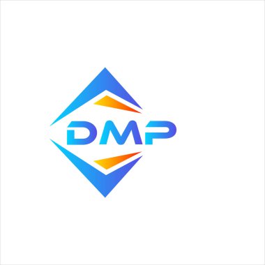 Beyaz arka planda DMP soyut teknoloji logosu tasarımı. DMP yaratıcı harf logosu kavramı.