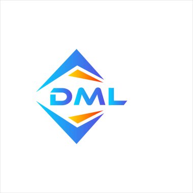 Beyaz arka planda DML soyut teknoloji logosu tasarımı. DML yaratıcı harf logosu kavramı.
