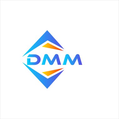 Beyaz arka planda DMM soyut teknoloji logosu tasarımı. DMM yaratıcı harf logosu kavramı.
