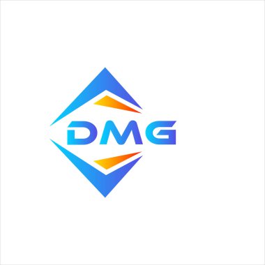 Beyaz arka planda DMG soyut teknoloji logosu tasarımı. DMG yaratıcı harflerin baş harfleri logo kavramı.