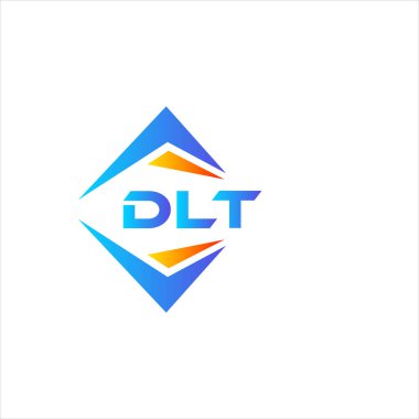 Beyaz arka planda DLT soyut teknoloji logosu tasarımı. DLT yaratıcı harf logosu kavramı.