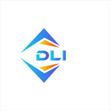 Beyaz arka planda DLI soyut teknoloji logosu tasarımı. DLI yaratıcı harf logosu kavramı.