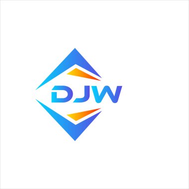 Beyaz arka planda DJW soyut teknoloji logosu tasarımı. DJW yaratıcı harflerin baş harfleri logo kavramı.
