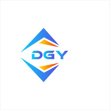 Beyaz arka planda DGY soyut teknoloji logosu tasarımı. DGY yaratıcı harflerin baş harfleri logo kavramı.