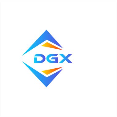 Beyaz arka planda DGX soyut teknoloji logosu tasarımı. DGX yaratıcı harf logosu kavramı.