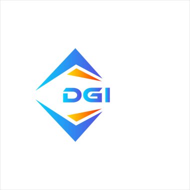 Beyaz arka planda DGI soyut teknoloji logosu tasarımı. DGI yaratıcı harf logosu kavramı.